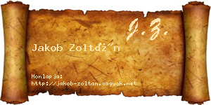 Jakob Zoltán névjegykártya
